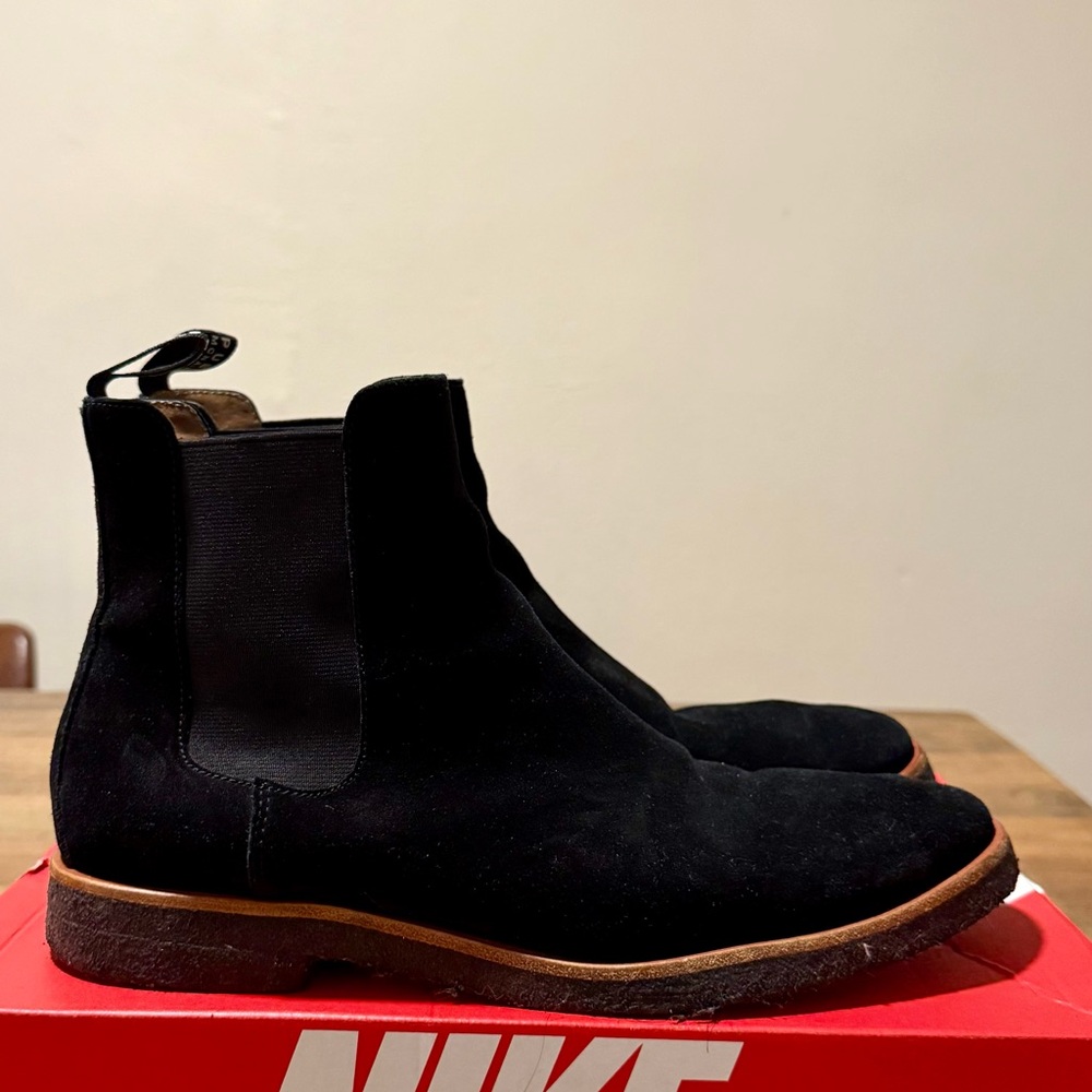 New Republic Black Suede Chelsea Boots - Picture 2 of 5
